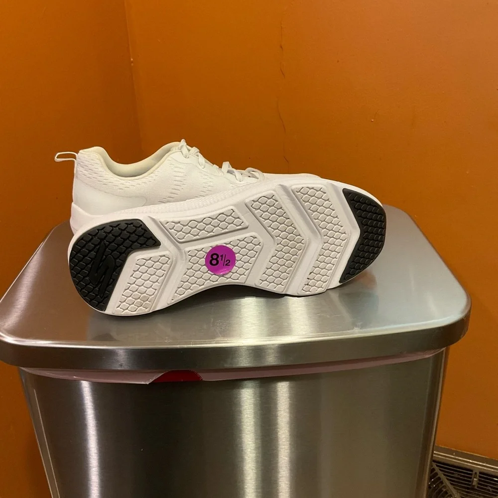 Skechers Women's White Slip-On Athletic Sneakers - Picture 2 of 3